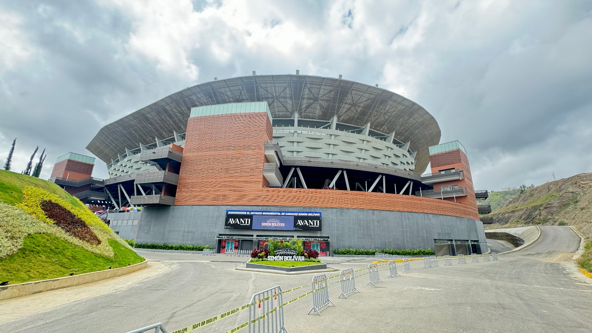 Simon stadium exterior panorama
